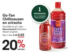 Sligro Go Tan Chillisauzen en sriracha aanbieding