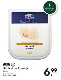 Sligro Sanissimo Roomijs Kaneel aanbieding