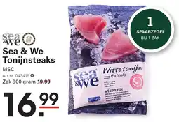 Sligro Sea & We Tonijnsteaks aanbieding