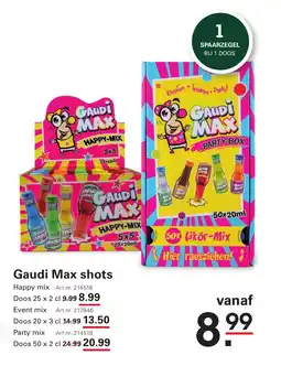 Sligro Gaudi Max shots aanbieding