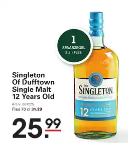 Sligro Singleton Of Dufftown Single Malt 12 Years Old aanbieding