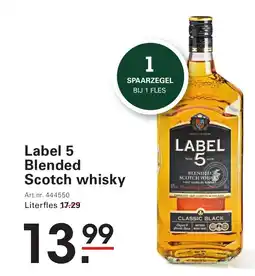 Sligro Label 5 Blended Scotch whisky aanbieding