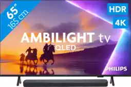 Coolblue Philips Ambilight 65 PUS8500 QLED 4K (2025) + JBL Bar 300 M2 Zwart aanbieding