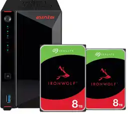 Coolblue ASUSTOR AS5402T + Seagate IronWolf 16 To (2 x 8 To) aanbieding