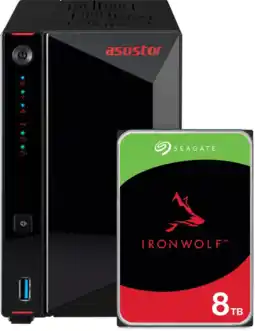 Coolblue ASUSTOR AS5402T + Seagate IronWolf 8 To aanbieding