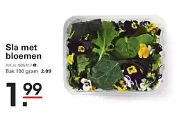Sligro Sla met bloemen aanbieding