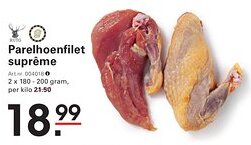 Sligro Parelhoenfilet suprême aanbieding