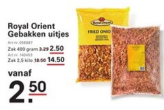 Sligro Royal Orient Gebakken uitjes aanbieding