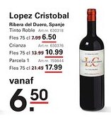 Sligro Lopez Cristobal Ribera del Duero aanbieding