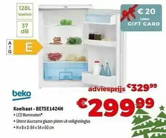 Exellent Beko koelkast - betse1424n aanbieding