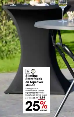 Sligro Slimline Statafelrok en topcover slimfit aanbieding