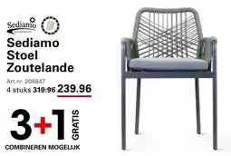 Sligro Sediamo Stoel Zoutelande aanbieding