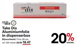 Sligro Take Dis Aluminiumfolie in dispenserbox aanbieding
