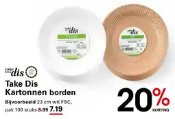 Sligro Take Dis Kartonnen borden aanbieding