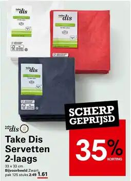 Sligro takdis Take Dis Servetten 2-laags aanbieding