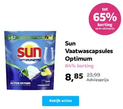 Plein.nl Sun Vaatwascapsules Optimum aanbieding