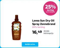 Plein.nl Lovea Sun Dry Oil Spray Zonnebrand aanbieding