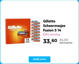 Plein.nl Gillette Scheermesjes Fusion 5 14 aanbieding