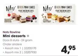 Hanos Nats Rawline Mini desserts aanbieding