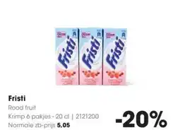 Hanos Fristi rood fruit aanbieding