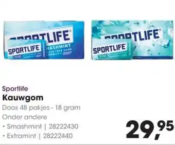 Hanos Sportlife Kauwgom aanbieding