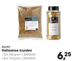 Hanos Apollo italiaanse kruiden aanbieding