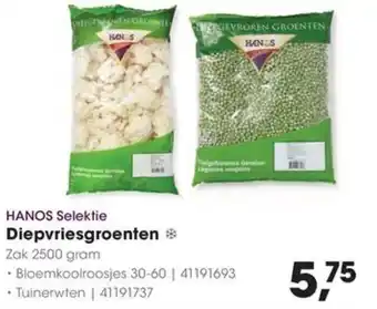 Hanos Hanos selektie diepvriesgroenten aanbieding