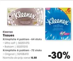 Hanos Kleenex Tissues aanbieding
