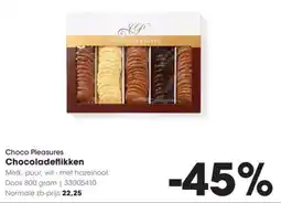 Hanos Choco Pleasures Chocoladeflikken aanbieding