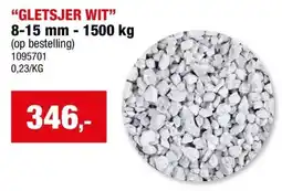 Hubo Grind Gletsjer"GLETSJER WIT" 8-15 mm 1500 kg (op bestelling) 1095701 0,23/KG it aanbieding