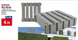 Hubo Grastegels in Beton aanbieding