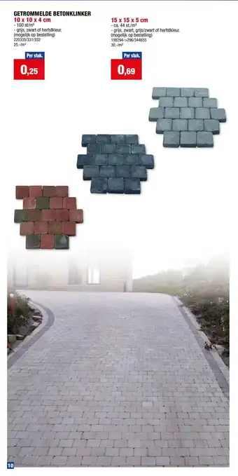 Hubo Getrommelde Betonklinker aanbieding