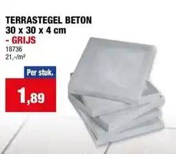 Hubo Terrastegel Beton aanbieding