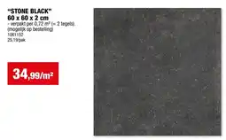 Hubo Keramische Terrastegels Stone Black aanbieding