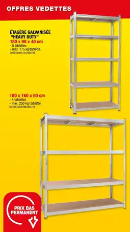 Hubo Étagère Galvanisée Heavy Duty aanbieding