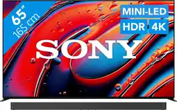 Coolblue Sony 65 Bravia 9 4K QLED XR Mini-led (2024) + Sony Bravia Theatre Bar 9 aanbieding