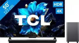Coolblue TCL 50 QLED P71K 4K (2025) + TCL S55H 2.1 Barre de Son aanbieding