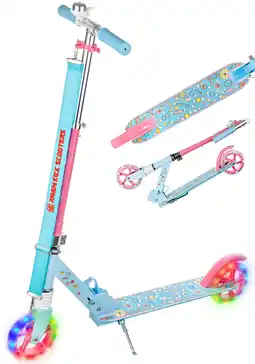 Decathlon Scooter met schokdemper en bel Lichtgevende-wielen 145mm Lilliana aanbieding