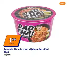Action Tummie Time instant rijstnoedels Pad Thai aanbieding