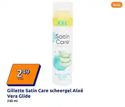 Action Gillette Satin Care scheergel Aloë Vera Glide aanbieding