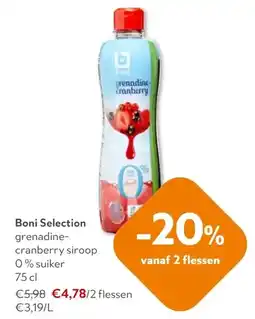 OKay Boni Selection grenadine-cranberry siroop aanbieding