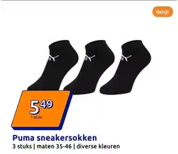 Action Puma sneakersokken aanbieding