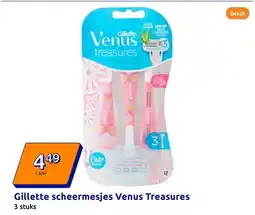 Action Gillette scheermesjes Venus Treasures aanbieding