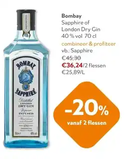 OKay Bombay Sapphire of London Dry Gin aanbieding