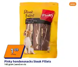 Action Pinky hondensnacks Steak Fillets aanbieding