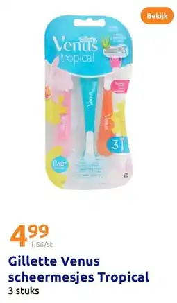 Action Gillette Venus scheermesjes Tropical aanbieding