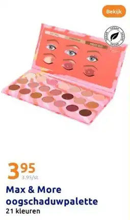 Action Max & More oogschaduwpalette aanbieding