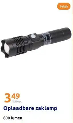 Action Oplaadbare zaklamp aanbieding