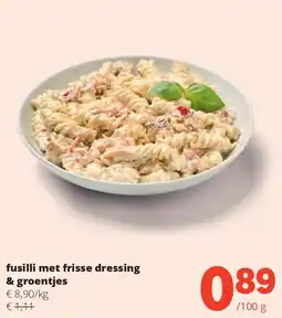 Spar fusilli met frisse dressing & groentjes aanbieding