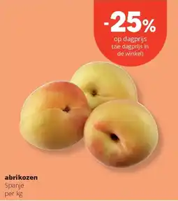 Spar abrikozen Spanje per kg aanbieding
